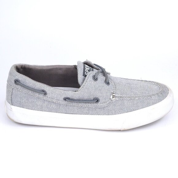 Sperry Halyard Men's Size 8.5 Gray Canvas Casual Boats Shoes - Picture 1 of 10